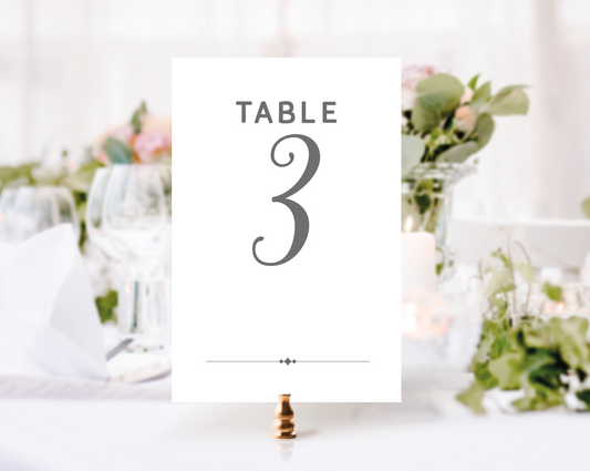 BELOVED table numbers